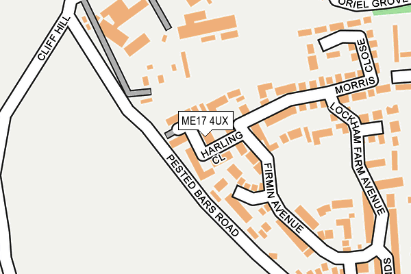 ME17 4UX map - OS OpenMap – Local (Ordnance Survey) ME17 4UX map - OS OpenMap – Local (Ordnance Survey)
