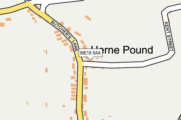 ME18 5AA map - OS OpenMap – Local (Ordnance Survey) ME18 5AA map - OS OpenMap – Local (Ordnance Survey)