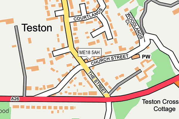 ME18 5AH map - OS OpenMap – Local (Ordnance Survey) ME18 5AH map - OS OpenMap – Local (Ordnance Survey)
