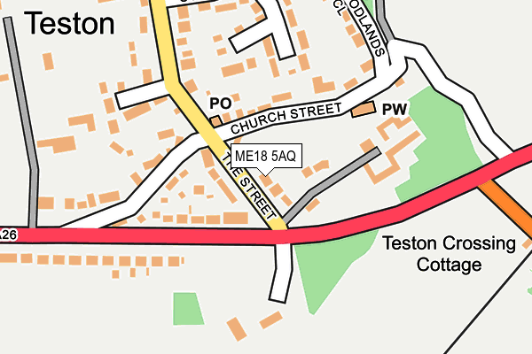 ME18 5AQ map - OS OpenMap – Local (Ordnance Survey) ME18 5AQ map - OS OpenMap – Local (Ordnance Survey)