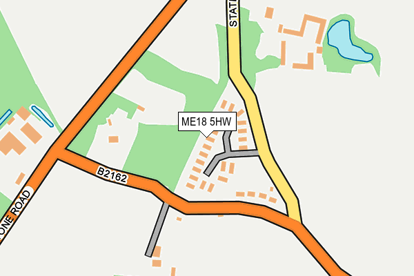 ME18 5HW map - OS OpenMap – Local (Ordnance Survey) ME18 5HW map - OS OpenMap – Local (Ordnance Survey)