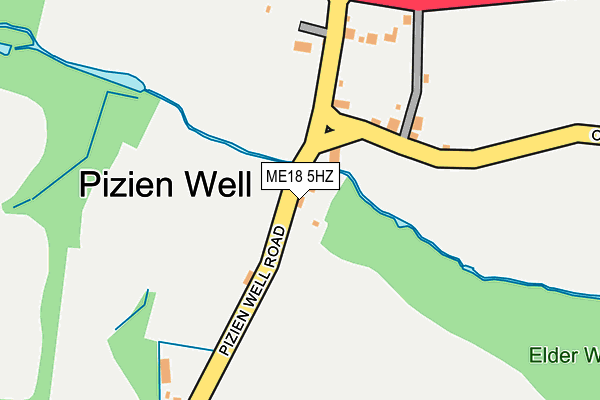 ME18 5HZ map - OS OpenMap – Local (Ordnance Survey) ME18 5HZ map - OS OpenMap – Local (Ordnance Survey)
