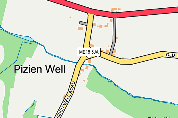 ME18 5JA map - OS OpenMap – Local (Ordnance Survey) ME18 5JA map - OS OpenMap – Local (Ordnance Survey)