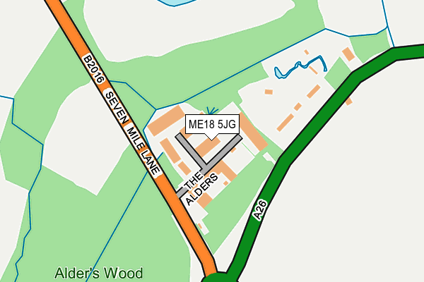 ME18 5JG map - OS OpenMap – Local (Ordnance Survey) ME18 5JG map - OS OpenMap – Local (Ordnance Survey)