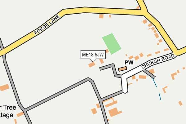 ME18 5JW map - OS OpenMap – Local (Ordnance Survey)