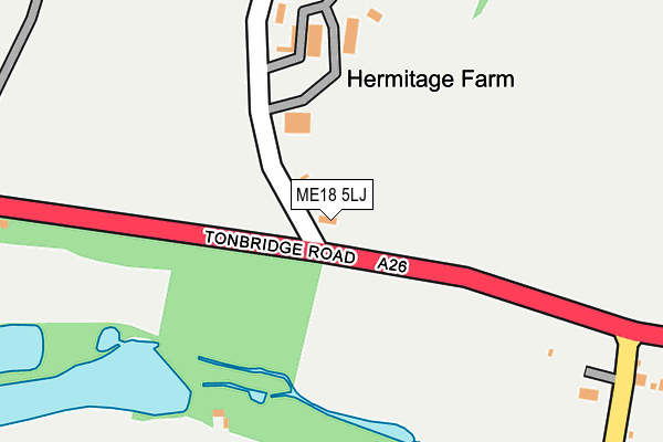 ME18 5LJ map - OS OpenMap – Local (Ordnance Survey) ME18 5LJ map - OS OpenMap – Local (Ordnance Survey)