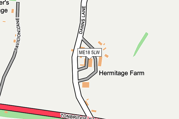 ME18 5LW map - OS OpenMap – Local (Ordnance Survey) ME18 5LW map - OS OpenMap – Local (Ordnance Survey)
