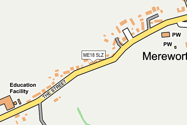 ME18 5LZ map - OS OpenMap – Local (Ordnance Survey) ME18 5LZ map - OS OpenMap – Local (Ordnance Survey)