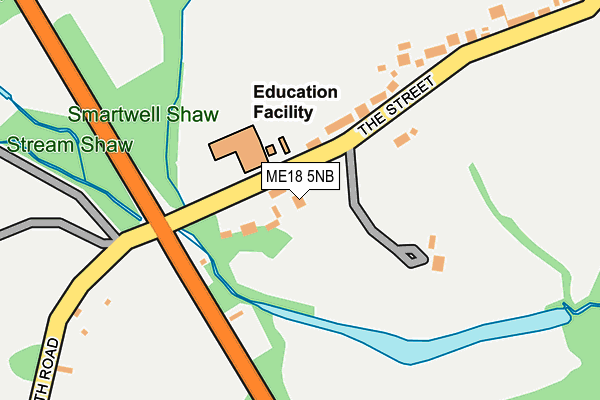 ME18 5NB map - OS OpenMap – Local (Ordnance Survey) ME18 5NB map - OS OpenMap – Local (Ordnance Survey)