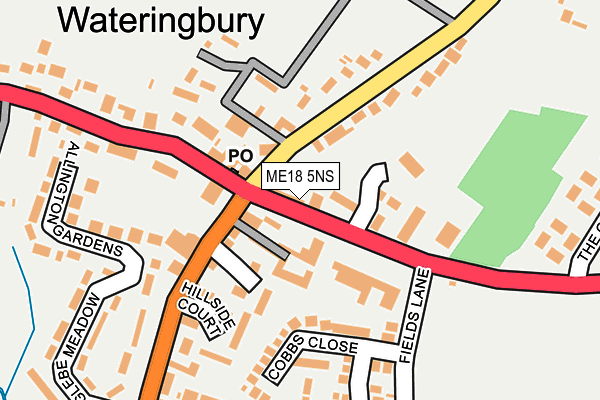 ME18 5NS map - OS OpenMap – Local (Ordnance Survey)