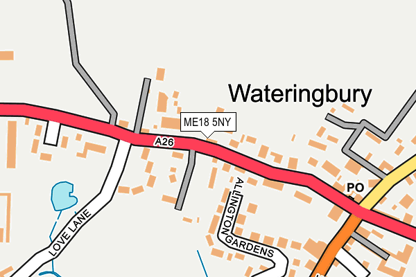 ME18 5NY map - OS OpenMap – Local (Ordnance Survey) ME18 5NY map - OS OpenMap – Local (Ordnance Survey)