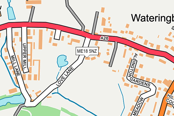 ME18 5NZ map - OS OpenMap – Local (Ordnance Survey) ME18 5NZ map - OS OpenMap – Local (Ordnance Survey)