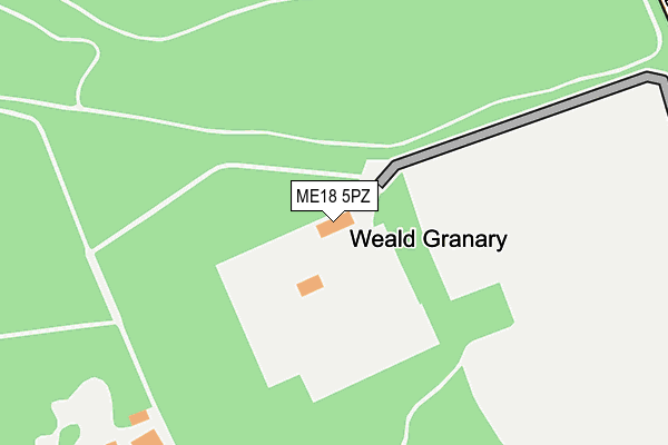 ME18 5PZ map - OS OpenMap – Local (Ordnance Survey) ME18 5PZ map - OS OpenMap – Local (Ordnance Survey)