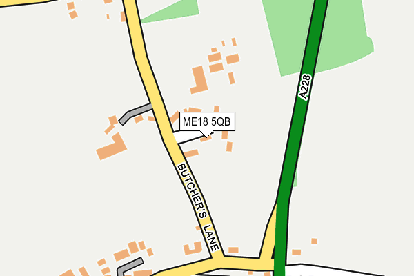 ME18 5QB map - OS OpenMap – Local (Ordnance Survey) ME18 5QB map - OS OpenMap – Local (Ordnance Survey)