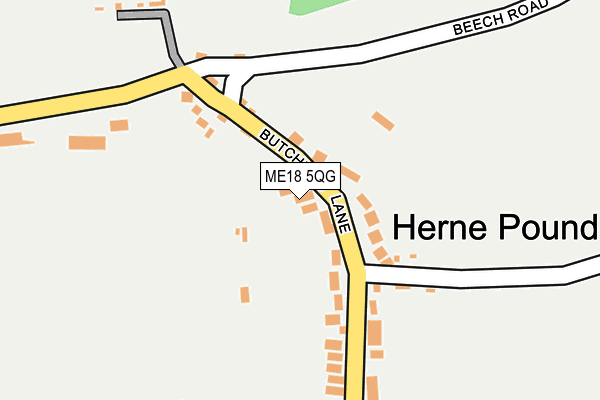 ME18 5QG map - OS OpenMap – Local (Ordnance Survey) ME18 5QG map - OS OpenMap – Local (Ordnance Survey)