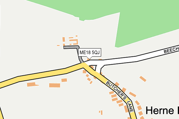 ME18 5QJ map - OS OpenMap – Local (Ordnance Survey) ME18 5QJ map - OS OpenMap – Local (Ordnance Survey)