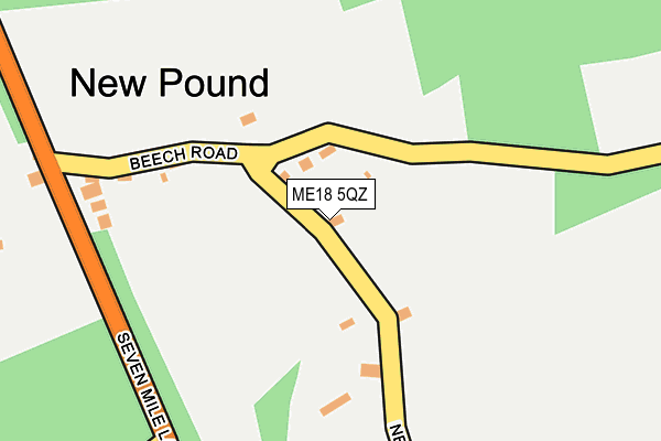ME18 5QZ map - OS OpenMap – Local (Ordnance Survey) ME18 5QZ map - OS OpenMap – Local (Ordnance Survey)