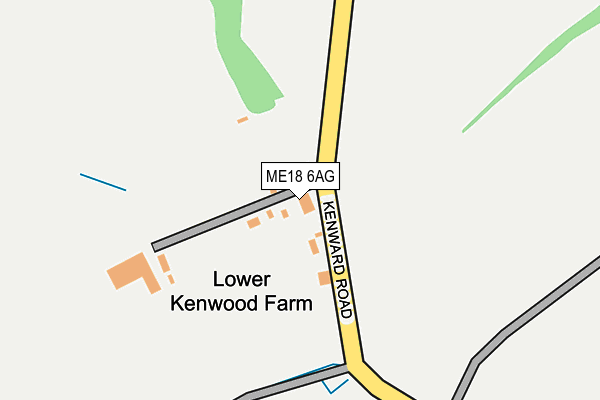 ME18 6AG map - OS OpenMap – Local (Ordnance Survey) ME18 6AG map - OS OpenMap – Local (Ordnance Survey)