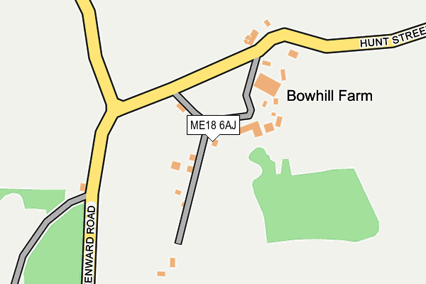 ME18 6AJ map - OS OpenMap – Local (Ordnance Survey) ME18 6AJ map - OS OpenMap – Local (Ordnance Survey)