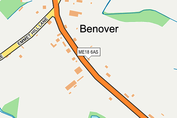 ME18 6AS map - OS OpenMap – Local (Ordnance Survey) ME18 6AS map - OS OpenMap – Local (Ordnance Survey)
