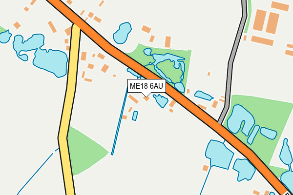 ME18 6AU map - OS OpenMap – Local (Ordnance Survey) ME18 6AU map - OS OpenMap – Local (Ordnance Survey)