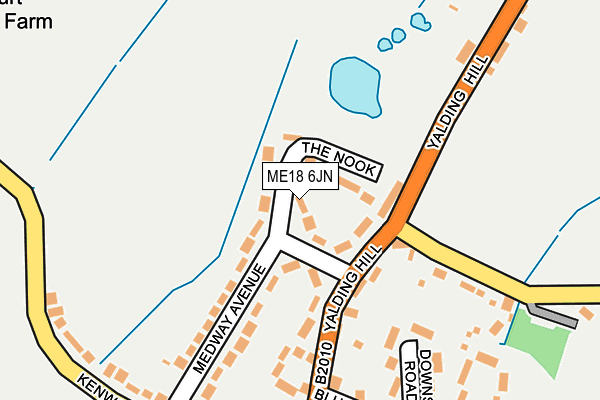 ME18 6JN map - OS OpenMap – Local (Ordnance Survey) ME18 6JN map - OS OpenMap – Local (Ordnance Survey)