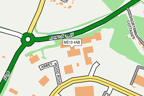 ME19 4AB map - OS OpenMap – Local (Ordnance Survey) ME19 4AB map - OS OpenMap – Local (Ordnance Survey)