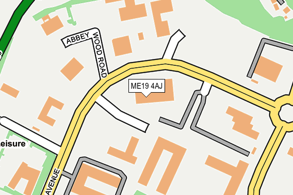 ME19 4AJ map - OS OpenMap – Local (Ordnance Survey) ME19 4AJ map - OS OpenMap – Local (Ordnance Survey)
