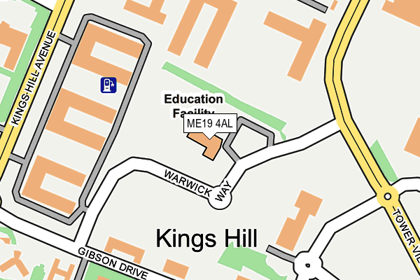 ME19 4AL map - OS OpenMap – Local (Ordnance Survey) ME19 4AL map - OS OpenMap – Local (Ordnance Survey)