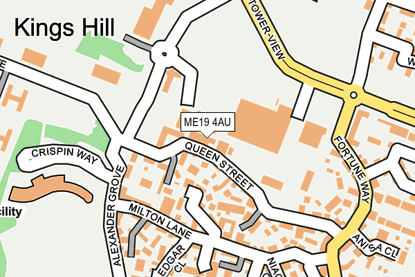 ME19 4AU map - OS OpenMap – Local (Ordnance Survey) ME19 4AU map - OS OpenMap – Local (Ordnance Survey)