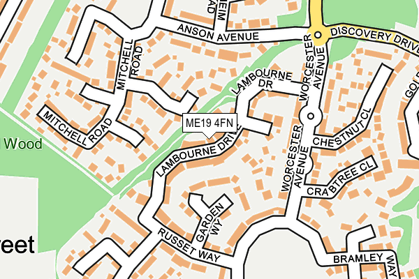 ME19 4FN map - OS OpenMap – Local (Ordnance Survey) ME19 4FN map - OS OpenMap – Local (Ordnance Survey)