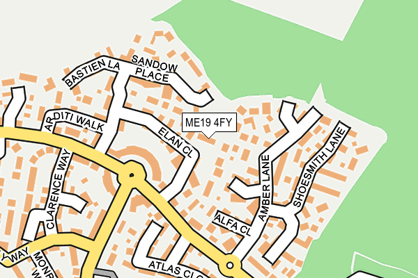 ME19 4FY map - OS OpenMap – Local (Ordnance Survey) ME19 4FY map - OS OpenMap – Local (Ordnance Survey)