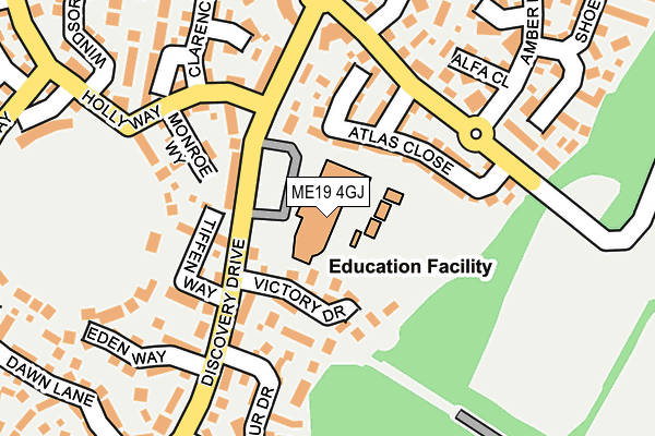 ME19 4GJ map - OS OpenMap – Local (Ordnance Survey)