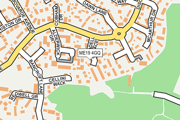 ME19 4GQ map - OS OpenMap – Local (Ordnance Survey) ME19 4GQ map - OS OpenMap – Local (Ordnance Survey)