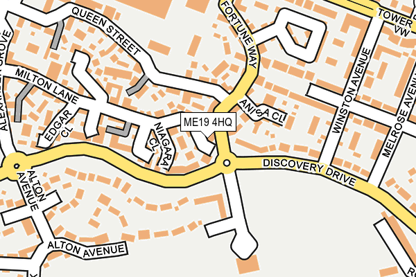 ME19 4HQ map - OS OpenMap – Local (Ordnance Survey) ME19 4HQ map - OS OpenMap – Local (Ordnance Survey)