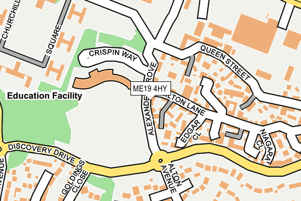 ME19 4HY map - OS OpenMap – Local (Ordnance Survey) ME19 4HY map - OS OpenMap – Local (Ordnance Survey)