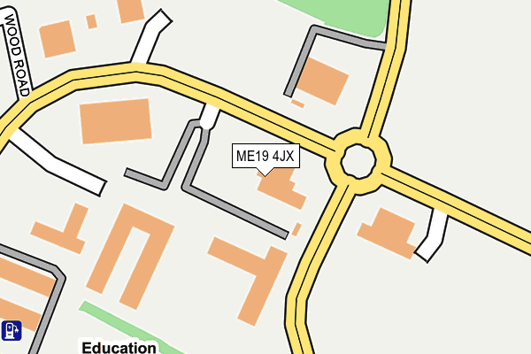 ME19 4JX map - OS OpenMap – Local (Ordnance Survey) ME19 4JX map - OS OpenMap – Local (Ordnance Survey)