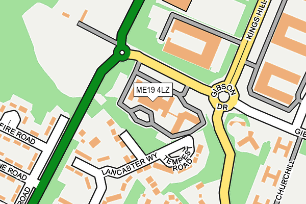 ME19 4LZ map - OS OpenMap – Local (Ordnance Survey) ME19 4LZ map - OS OpenMap – Local (Ordnance Survey)