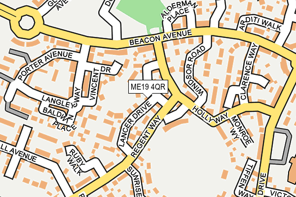 ME19 4QR map - OS OpenMap – Local (Ordnance Survey) ME19 4QR map - OS OpenMap – Local (Ordnance Survey)