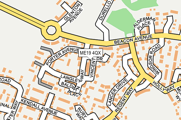 ME19 4QX map - OS OpenMap – Local (Ordnance Survey) ME19 4QX map - OS OpenMap – Local (Ordnance Survey)