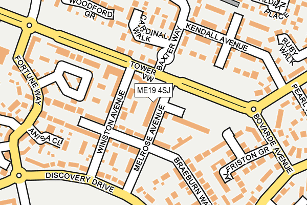 ME19 4SJ map - OS OpenMap – Local (Ordnance Survey) ME19 4SJ map - OS OpenMap – Local (Ordnance Survey)