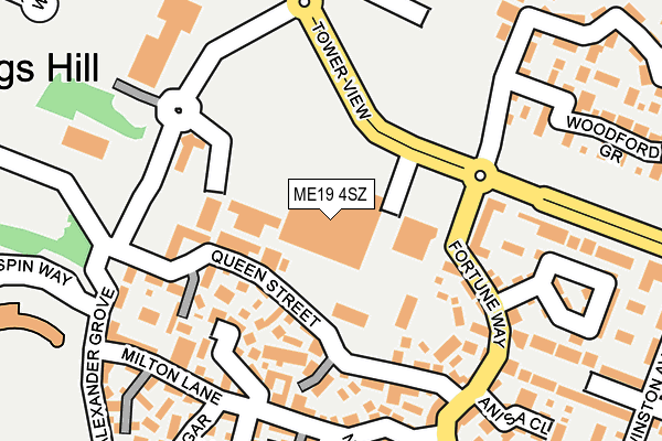 ME19 4SZ map - OS OpenMap – Local (Ordnance Survey) ME19 4SZ map - OS OpenMap – Local (Ordnance Survey)