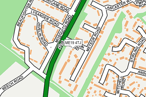 ME19 4TJ map - OS OpenMap – Local (Ordnance Survey) ME19 4TJ map - OS OpenMap – Local (Ordnance Survey)