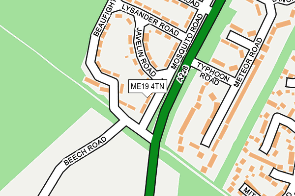 ME19 4TN map - OS OpenMap – Local (Ordnance Survey) ME19 4TN map - OS OpenMap – Local (Ordnance Survey)