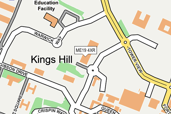 ME19 4XR map - OS OpenMap – Local (Ordnance Survey)