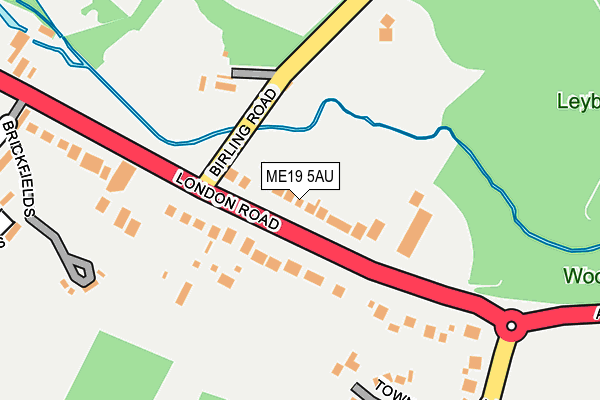 ME19 5AU map - OS OpenMap – Local (Ordnance Survey) ME19 5AU map - OS OpenMap – Local (Ordnance Survey)