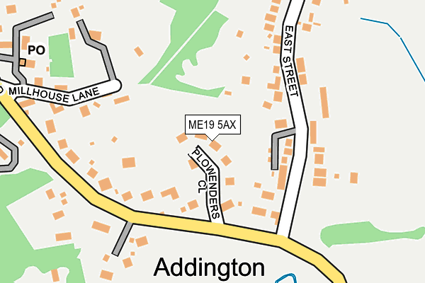 ME19 5AX map - OS OpenMap – Local (Ordnance Survey) ME19 5AX map - OS OpenMap – Local (Ordnance Survey)