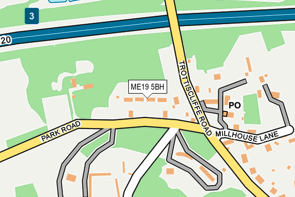 ME19 5BH map - OS OpenMap – Local (Ordnance Survey) ME19 5BH map - OS OpenMap – Local (Ordnance Survey)