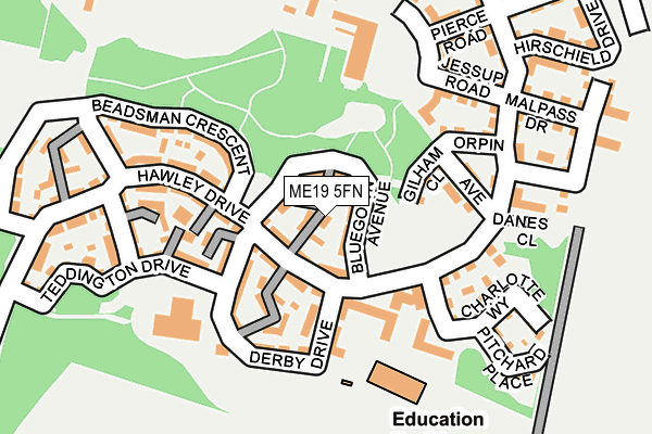 ME19 5FN map - OS OpenMap – Local (Ordnance Survey) ME19 5FN map - OS OpenMap – Local (Ordnance Survey)