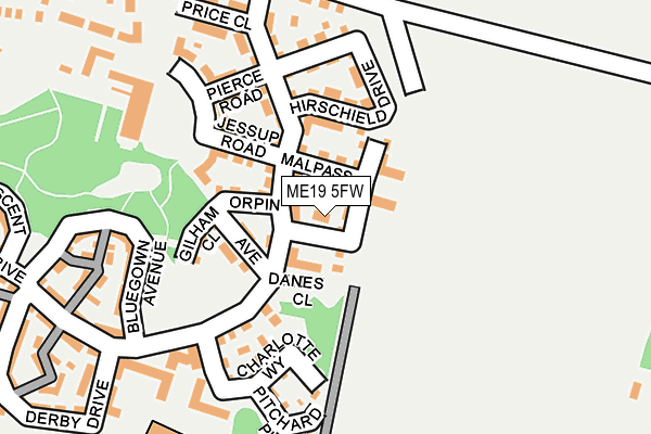 ME19 5FW map - OS OpenMap – Local (Ordnance Survey) ME19 5FW map - OS OpenMap – Local (Ordnance Survey)